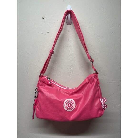 Kipling Barbie Ayda Small Nylon Shoulder Crossbody Bag Purse Lively Pink *READ - Picture 1 of 16